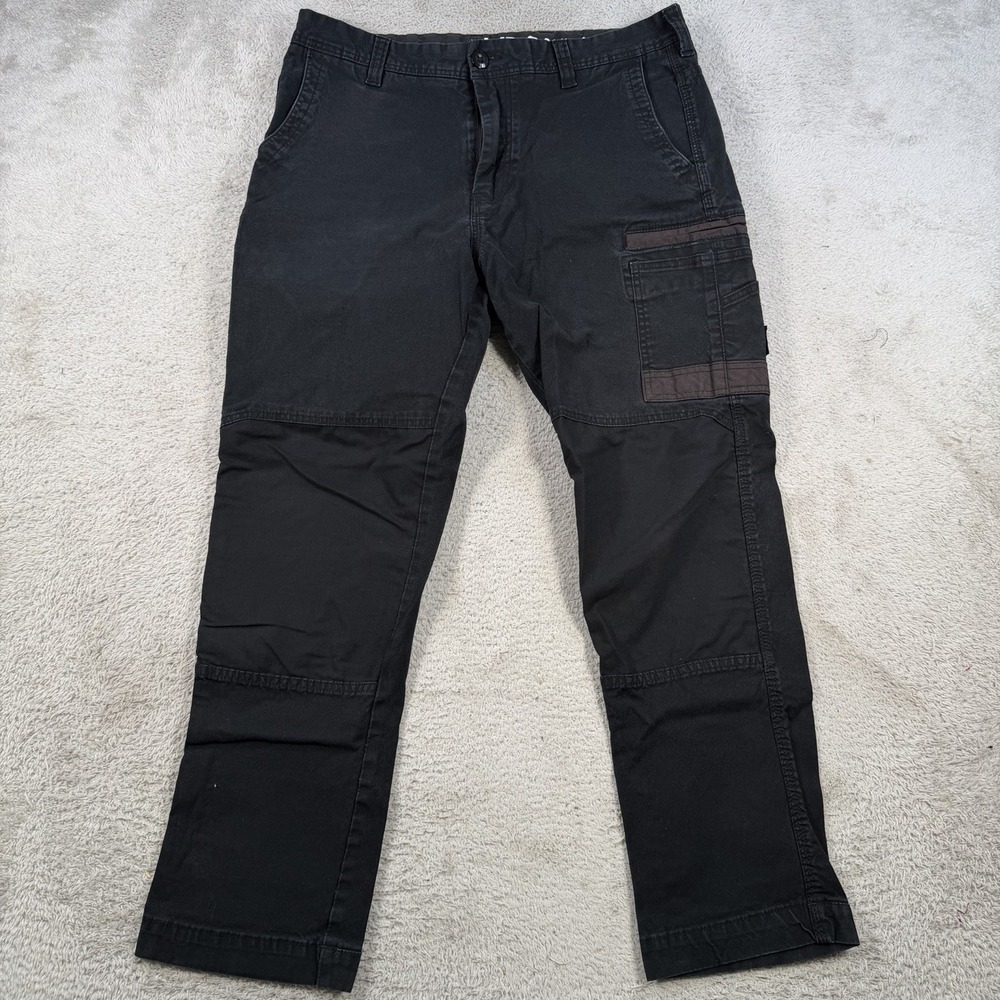 FXD WP-3 Pants Men 34x30 (Fit 34x28) Black Canvas Cargo Double Knee Workwear